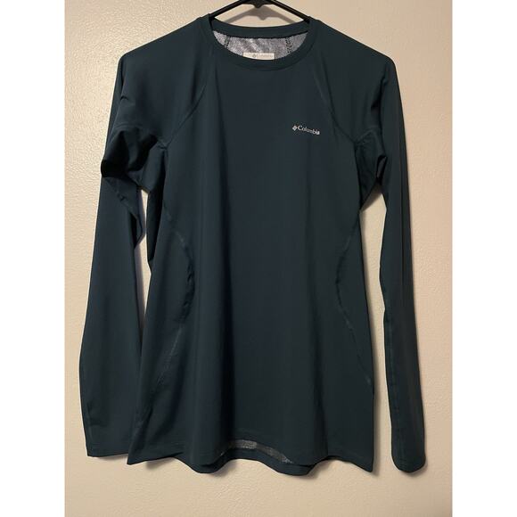Columbia Omni-Heat Long Sleeve Green Performance Shirt Women’s Size Large - Picture 1 of 9
